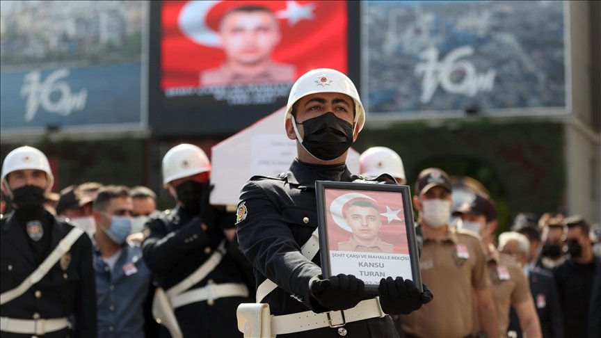 Şehit bekçi Kansu Turan’ın cenazesi toprağa verildi