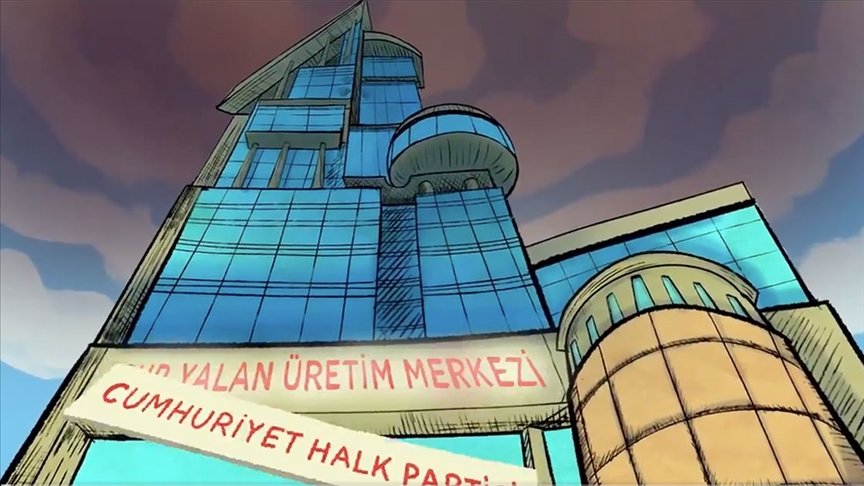 AK Parti’den, CHP’ye yönelik ‘Yalan Üretim Merkezi’ başlıklı animasyon