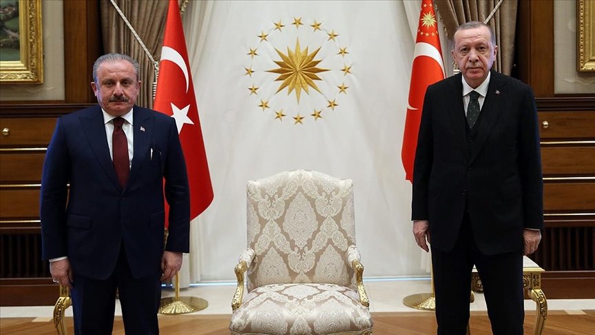 Cumhurbaşkanı Erdoğan, TBMM Başkanı Şentop’u kabul etti