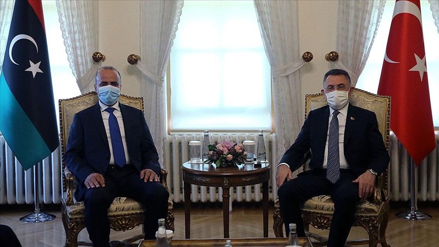 Cumhurbaşkanı Yardımcısı Oktay, Libya Başkanlık Konseyi Başkan Yardımcısı El-Lafi’yi kabul etti