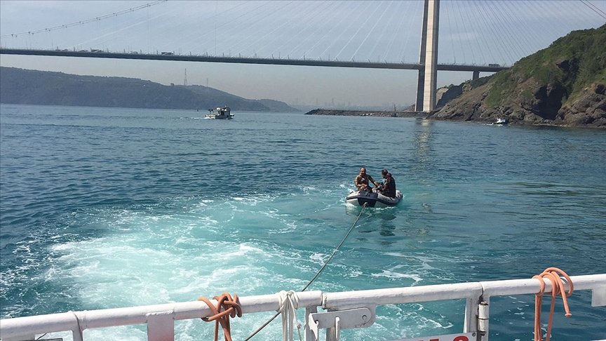 İstanbul Boğazı’nda sürüklenen şişme bottaki 2 kişi kurtarıldı