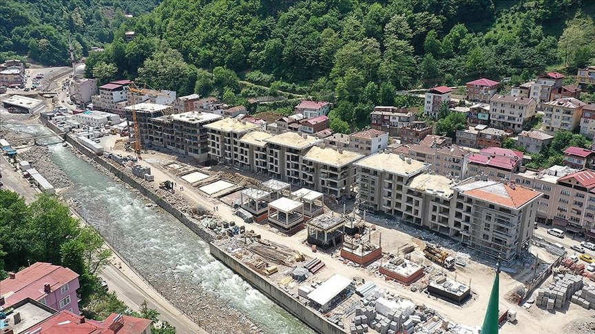 Sel felaketinin yaşandığı Dereli’de yeni yapıların inşasında sona yaklaşıldı