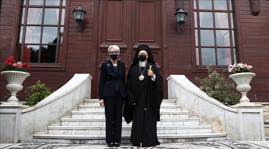 ABD Dışişleri Bakan Yardımcısı Wendy Sherman Patrik Bartholomeos’u ziyaret etti