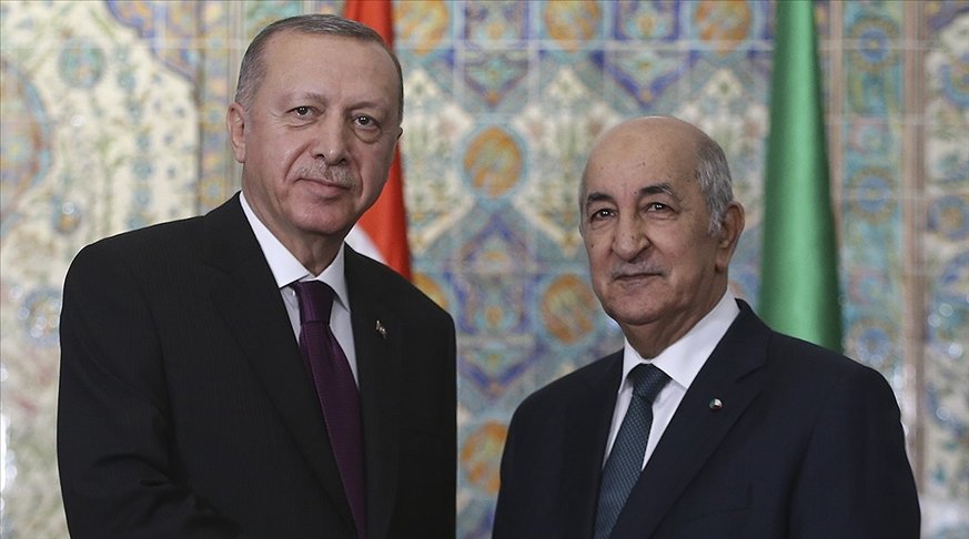 Cumhurbaşkanı Erdoğan ile Cezayir Cumhurbaşkanı Tebbun İsrail’in saldırılarını görüştü