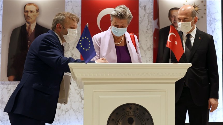 İçişleri Bakanı Soylu, AB Komisyonu İçişlerinden Sorumlu AB Komiseri Johansson’ı kabul etti