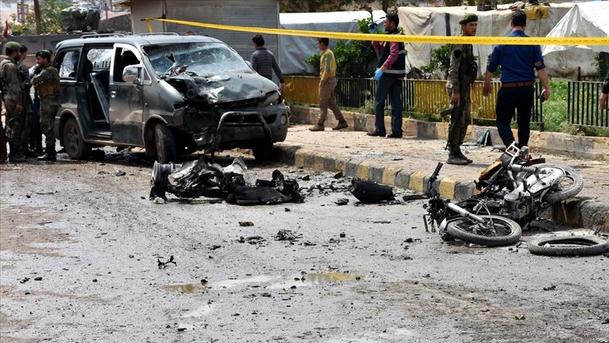 Suriye’nin kuzeyindeki Bab’da bombalı terör saldırısında 1 sivil öldü