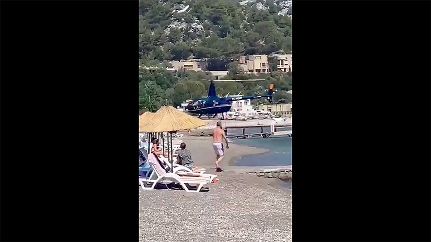 SHGM ‘plaja iniş yapan helikopter’le ilgili işletme ve pilottan açıklama isteyecek
