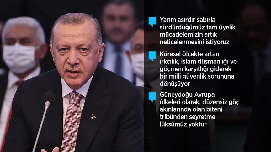 Cumhurbaşkanı Erdoğan: Türkiye’nin tam üye olarak yer almadığı bir AB’nin çekim ve güç merkezi olması mümkün değildir