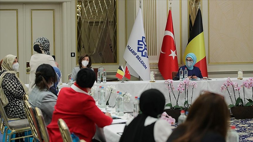 Emine Erdoğan Brüksel’de Maarif Vakfının istişare toplantısına katıldı