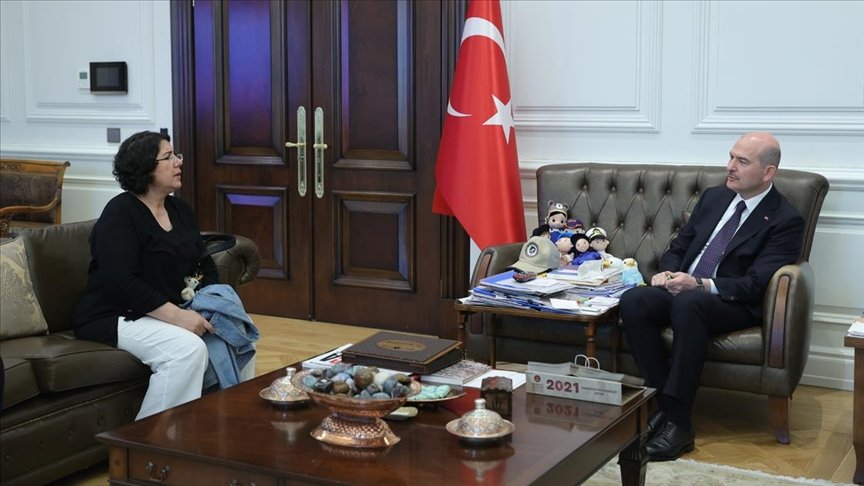 Kızı PKK tarafından kaçırılan Maide Töremiş Aktaş’tan, Bakan Soylu’ya ziyaret