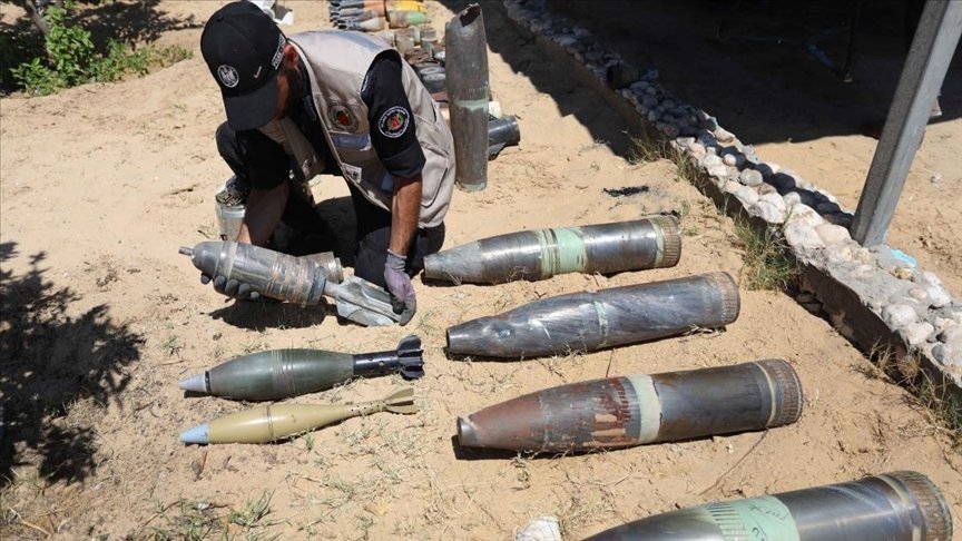İsrail’in Gazze’ye attığı patlamamış 1200 füze, tank ve top mermisi etkisiz hale getirildi