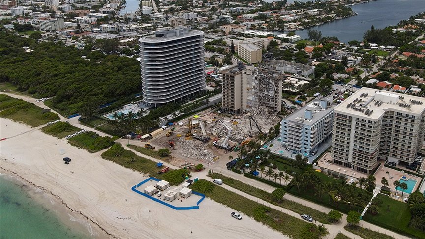 Miami’de bir kısmı çöken 13 katlı binada ölenlerin sayısı 27’ye çıktı