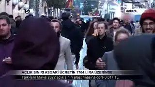 Açlık Sınırı Asgari Ücretin 1764 Lira Üzerinde