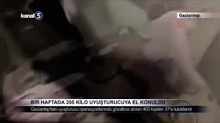 Bir Haftada 205 Kilo Uyuşturucuya El Konuldu