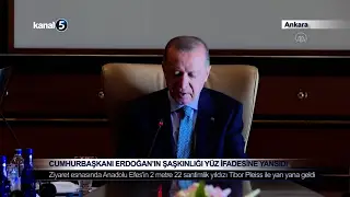 Cumhurbaşkanı Erdoğan’ın Şaşkınlığı Yüz İfadesine Yansıdı
