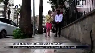 Okul Müdürü Engelli Memura Tokat Attı