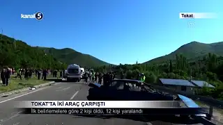 Tokat’ta İki Araç Çarpıştı