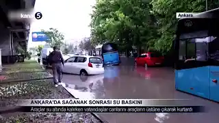 Ankara’da Sağanak Sonrası Su Baskını