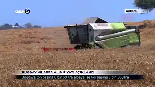 Buğday ve Arpa Alım Fiyatı Açıklandı