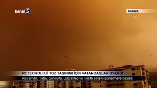 Meteoroloji Toz Taşınımı İçin Vatandaşlar Uyardı