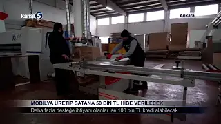 Mobilya Üretip Satana 50 Bin TL Hibe Verilecek