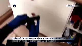Tekirdağ’da Kaçak Silah İmalatına Dev Operasyon