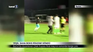 Yeşil Saha Boks Ringine Döndü