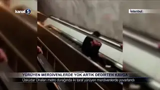 Yürüyen Merdivenlerde Yok Artık Dedirten Kavga