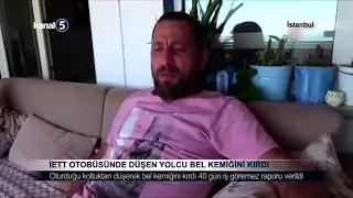 İETT Otobüsünde Düşen Yolcu Bel Kemiğini Kırdı