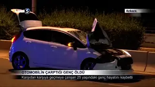 Otomobilin Çarptığı Genç Öldü