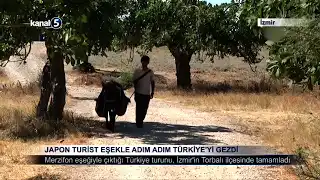 Japon Turist Eşekle Adım Adım Türkiye’yi Gezdi