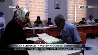Kur’an Kursunun 77 Yaşındaki ‘Öğrenci Dedesi’