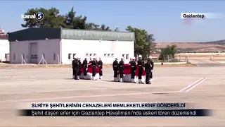 Suriye Şehitlerinin Cenazeleri Memleketlerine Gönderildi