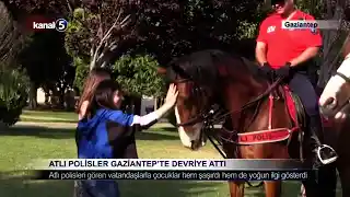 Atlı Polisler Gaziantep’te Devriye Attı
