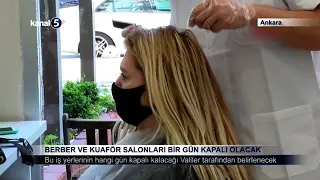 Berber ve Kuaför Salonları Bir Gün Kapalı Olacak