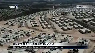 İdlib’te 62 Bin 145 Briket Ev Yapıldı