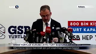 Kredi Yurtlar Kurumu (KYK) Yurt Başvuruları Başladı