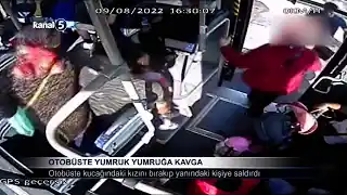 Otobüste Yumruk Yumruğa Kavga