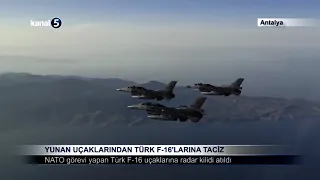 Yunan Uçaklarından Türk F-16’larına Taciz