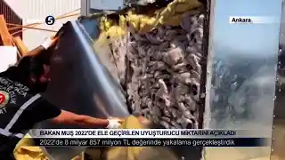 Bakan Muş 2022’de Ele Geçirilen Uyuşturucu Miktarını Açıkladı