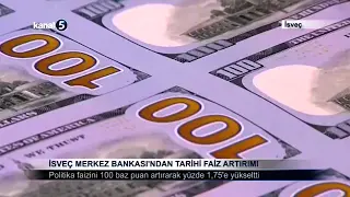 İsveç Merkez Bankası’ndan Tarihi Faiz Artırımı