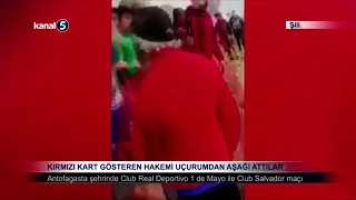 Kırmızı Kart Gösteren Hakemi Uçurumdan Aşağı Attılar