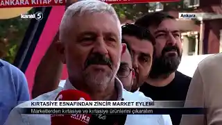 Kırtasiye Esnafından Zincir Market Eylemi