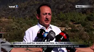 Mersin Gülnar’da Yangın Kontrol Altına Alındı