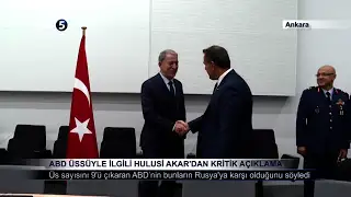 ABD Üssüyle İlgili Hulusi Akar’dan Kritik Açıklama