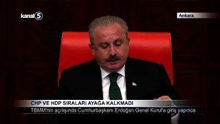 CHP ve HDP Sıraları Ayağa Kalkmadı