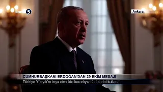 Cumhurbaşkanı Erdoğan’dan 29 Ekim Mesajı