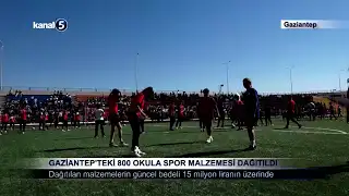 Gaziantep’teki 800 Okula Spor Malzemesi Dağıtıldı