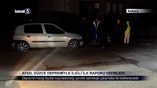 AFAD, Düzce Depremiyle İlgili İlk Raporu Yayınladı
