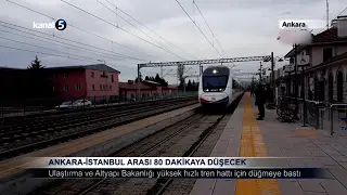 Ankara-İstanbul Arası 80 Dakikaya Düşecek
